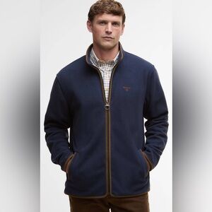 Barbour Herwood Zip Thru Fleece Jacket Navy Large